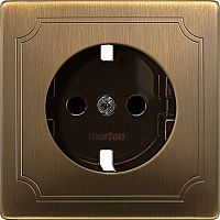 Лицевая панель Schneider Electric Merten Antique для 1-м. розетки 220Вт античная латунь картинка